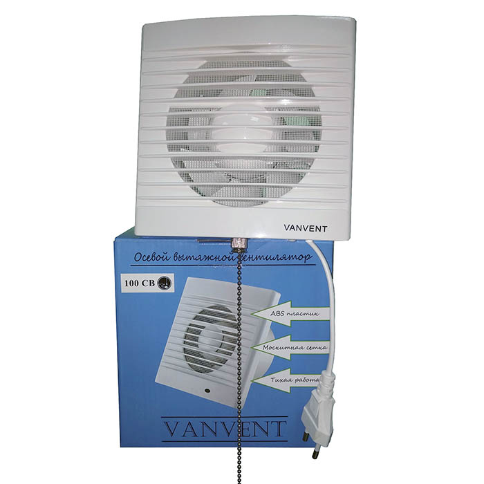 Вентилятор Ванвент 100 СВ вытяжной (130 м³/ч)